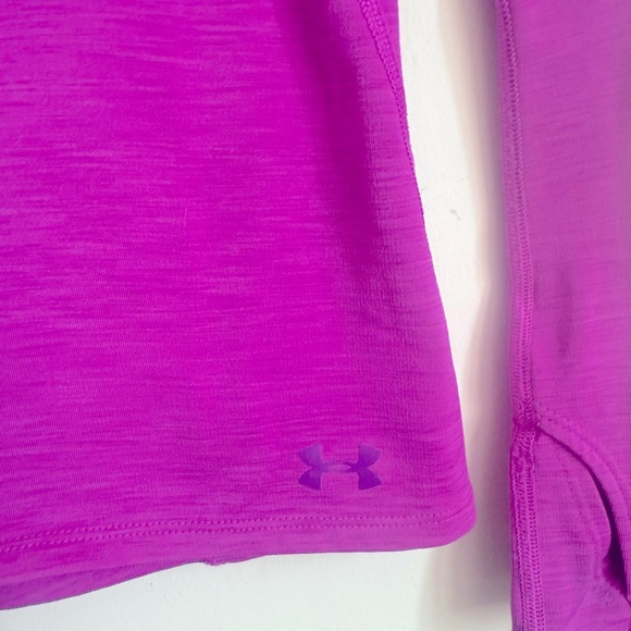 Under Armour | Half Zip Fleece Lined Long Sleeve Mock Neck Running Top Size XS - Picture 9 of 9